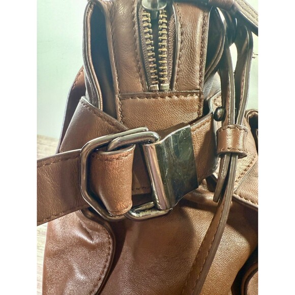 Kooba Leather Women's Handbag with Gun Metal Embellishments Kooba Kendal Brown - Picture 12 of 16